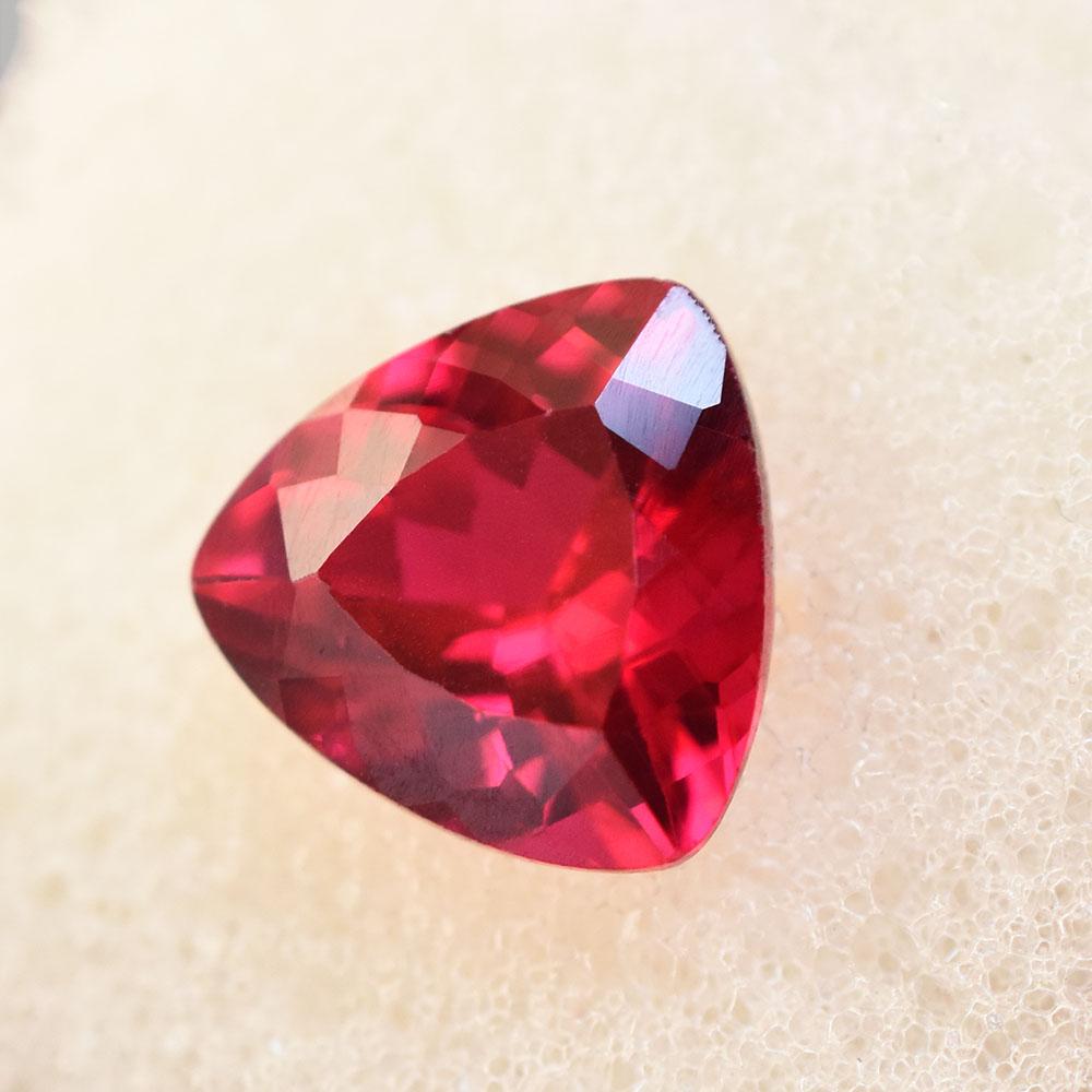 9X9mm Accurate Trillion Shape   Natural Red Ruby Loose Gemstone