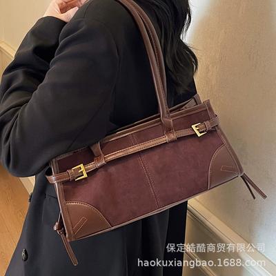 Suede Bag Women's Autumn and Winter 2025 New Retro Matte Messenger Bag High-end Foreign Style Portable Tote Bag