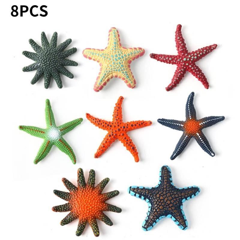 

Аутентичные модели морских звезд для детей, развивающие пляжные игрушки, красочный ПВХ набор