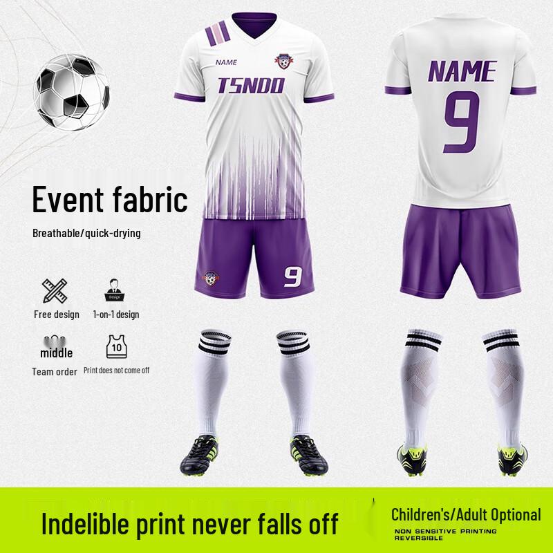 Unisex Short Sleeve Soccer Uniform Set
