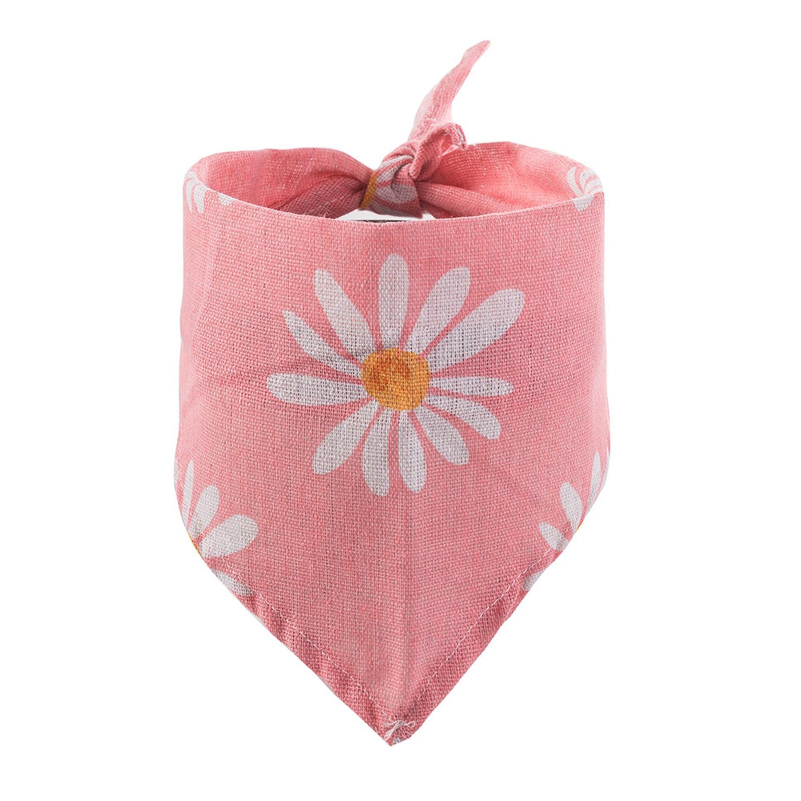 Bib,Dog Scarf,Puppy Bib,Pet Saliva Towel,Flower Pattern Stylish Pet Decorative Pet Printing Saliva Towel Dog Scarf For Small Dogs One Size