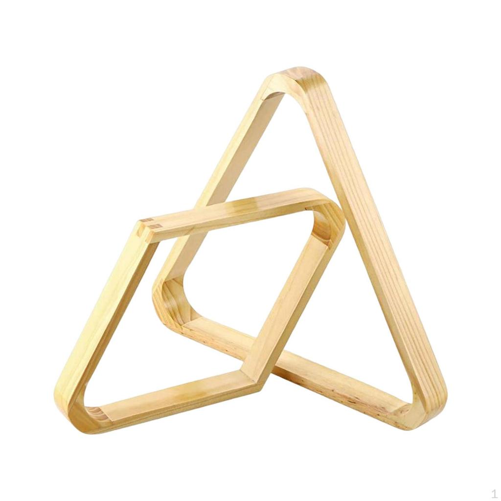 2 Piece Billiard Ball Rack Set Vintage Triangular with Eight Balls Diamond Stand Nine