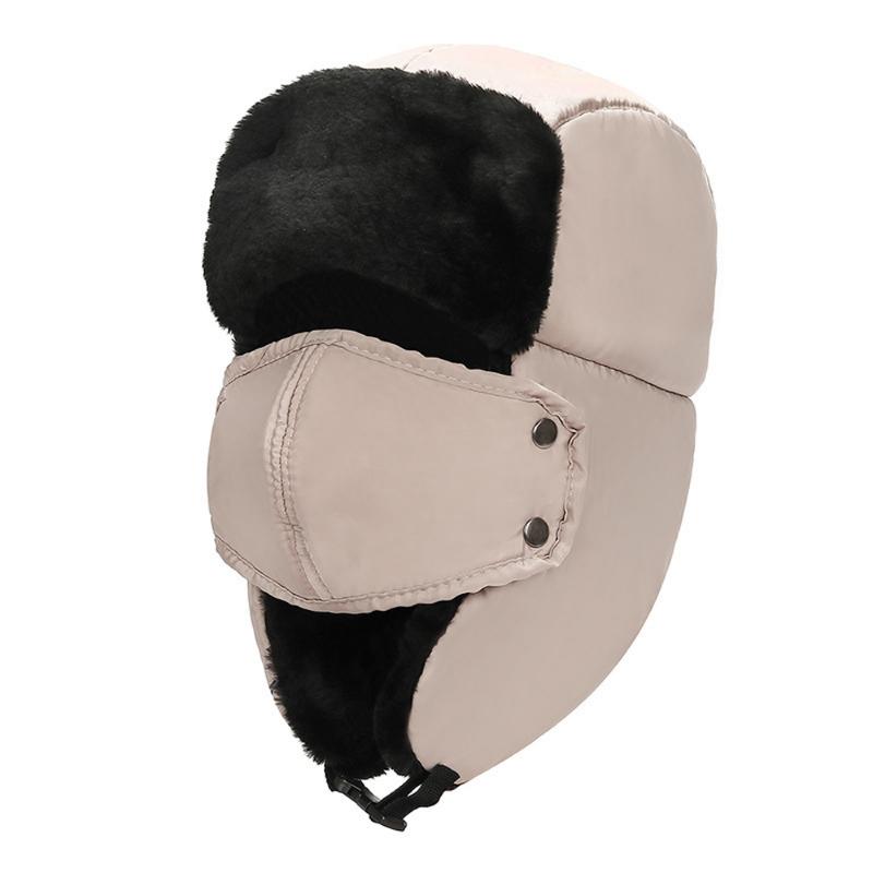 Unisex Winter Earflap Warm Russian Face Mask Ski Cap Outdoor Aviator Trapper Hat