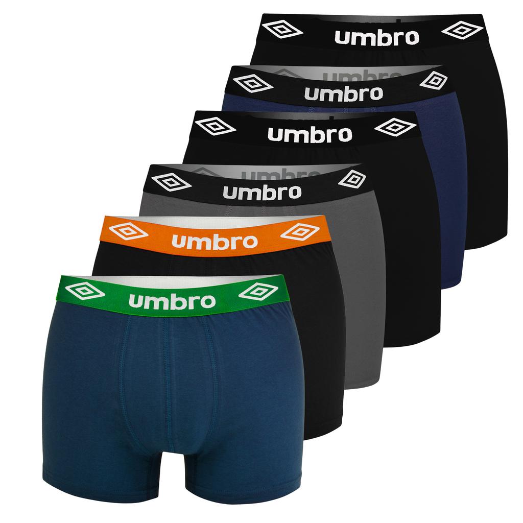 Umbro Men's Boxer Shorts, 6 Pieces, Cotton