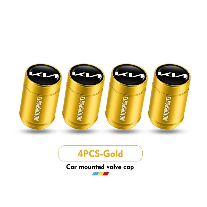 4pcs Car Wheel Tire Hub Valve Caps Decor Auto Universal Stickers For KIA Cerato Venga Spectra Sedona Niro Cadenza