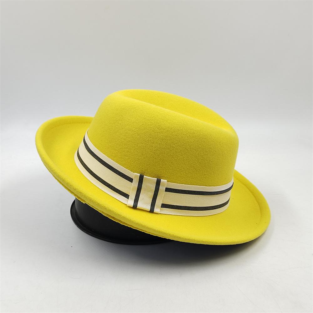 

Pork Pie Hat for Men Feather Fedora Classic Gentleman Bowler Hat Cosplay Derby Bowler English Hat Panama sombrero hombre 56-58cm