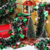 2PCS Reusable 2M Christmas Garland DIY Shiny Tinsel Xmas Tree Ornaments Pendant Prop Adjustable Ribbon Garland Party Decor