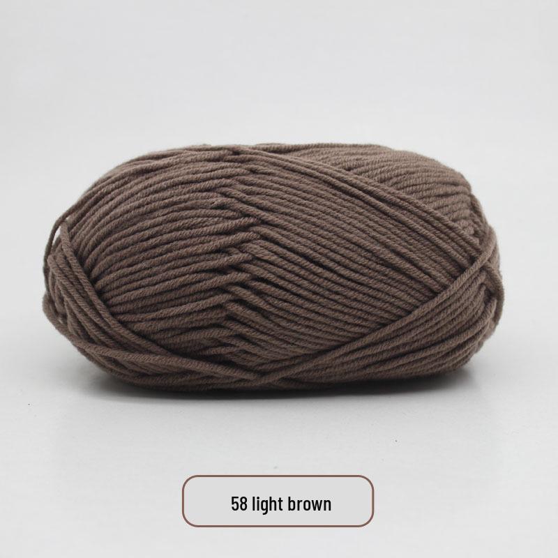 5-Strand Milk Cotton Yarn Scarf & Hand-Knitted Hat Yarn - Baby Soft, Medium Thickness, Free Shipping