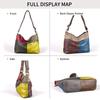 Premium Contrasting Color Splicing Tray Obo Bag Women'S Retro Large-Capacity Personalized Casual Shoulder Messenger Bag