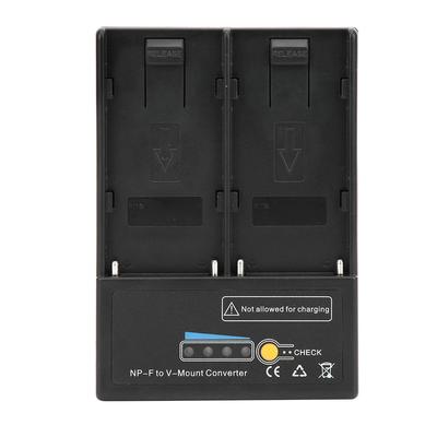 Plastic Black Battery Converter Adapter Plate with Dual Slot for Sony V Mount NP F550 NP F750 NP