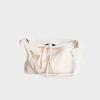Plain Easy Corduroy Suede Reversible Shoulder Bag - Ivory