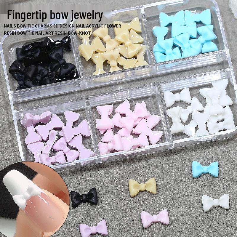 

Mixed Style 3D Matte Bow Resin Nail Art Decorations