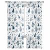 Cortinas de Flocos de Neve de Agulhas de Pinheiro de Natal para Sala de Estar Quarto Decoração de Casa Janela Voile Tule Cortina Drapeados