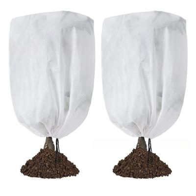 Insulated Winter Plant Covers for Frost Protection Non-Woven Blankets To Shield For Outdoor Gardens Two Pieces