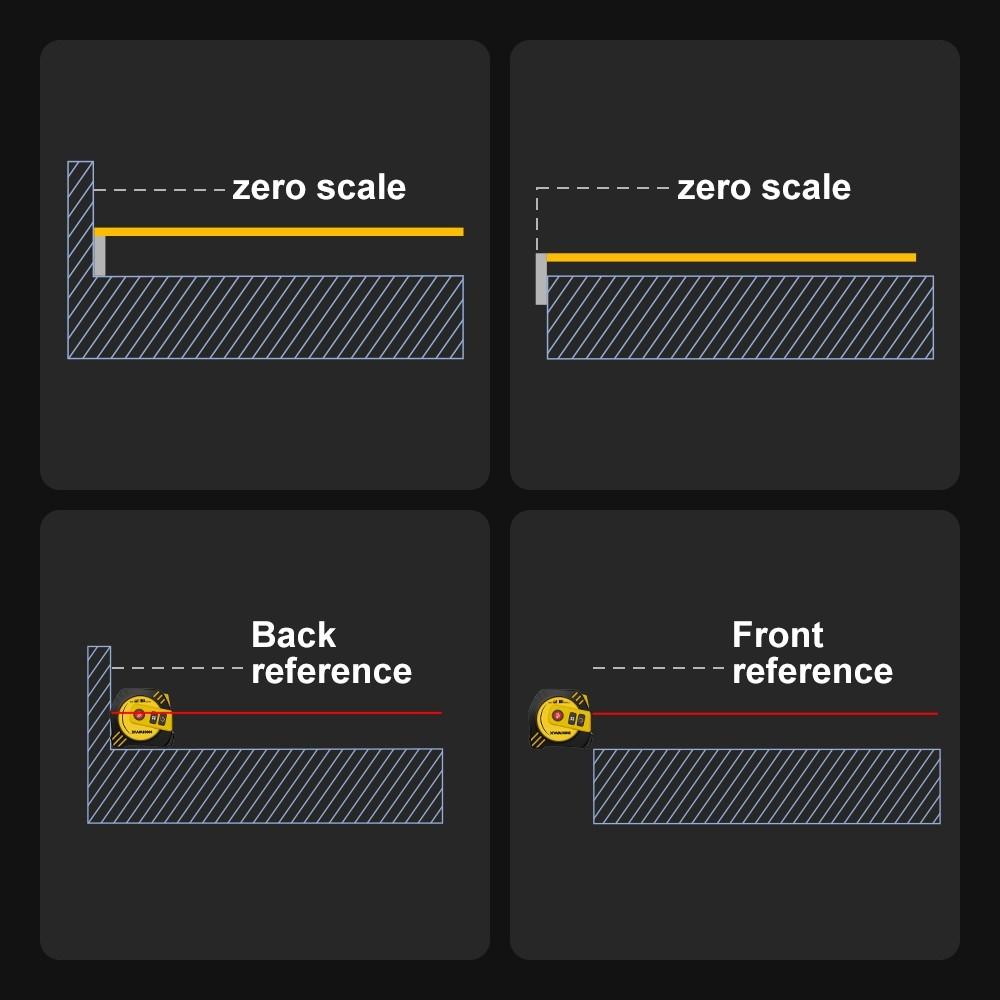 40m/80m Accurate Measurements Laser Tape Measure USB Rechargeable Steel Tape Measuring Tool Digital Distance Meter