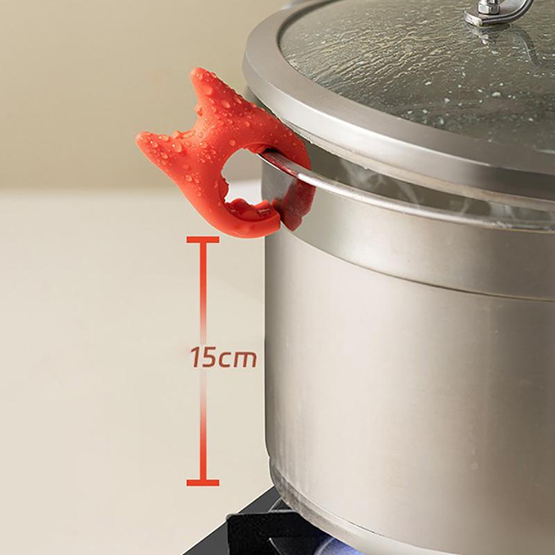 Kuchyňský multifunkční držák špachtle Silikonová spona na hrnce proti opaření Držák lžíce na vaření Kuchyňské pomůcky