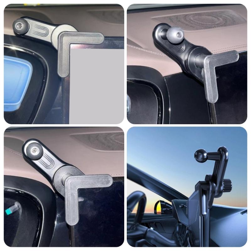 Vehicle Screen Support Extension Rod Stand with Height Adjustment for Drivers & Passenger, Navigation Movies Video Calls