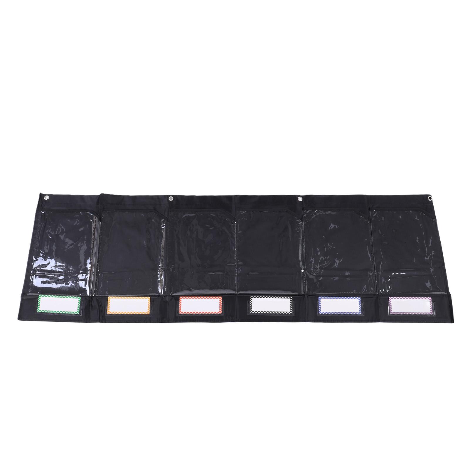 Homework Storage Pocket 6 Pockets Wall File Organizer Chart Pocket Chart for Classroom School