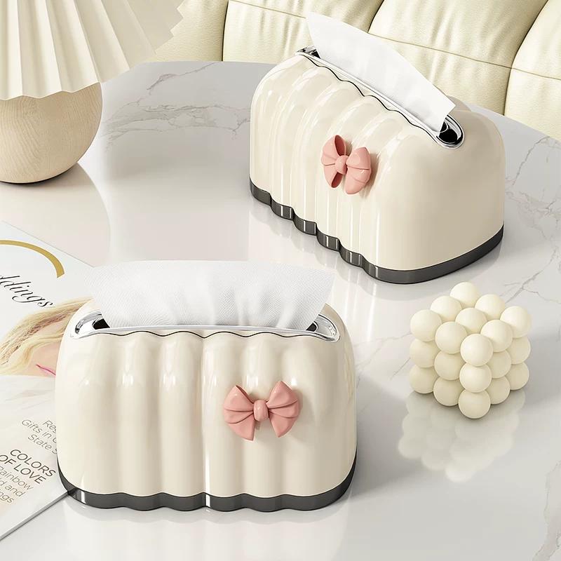 1pcs Minimally Irregular Shell Shaped Built-in Spring Tissue Box Home Living Room Coffee Table Decoration Car Interior Decorat Tissue Storage Boxes