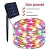 Outdoor Waterproof Solar Alloy String Lights - Colorful Light Strips for Courtyard, Balcony, or Landscape Decoration