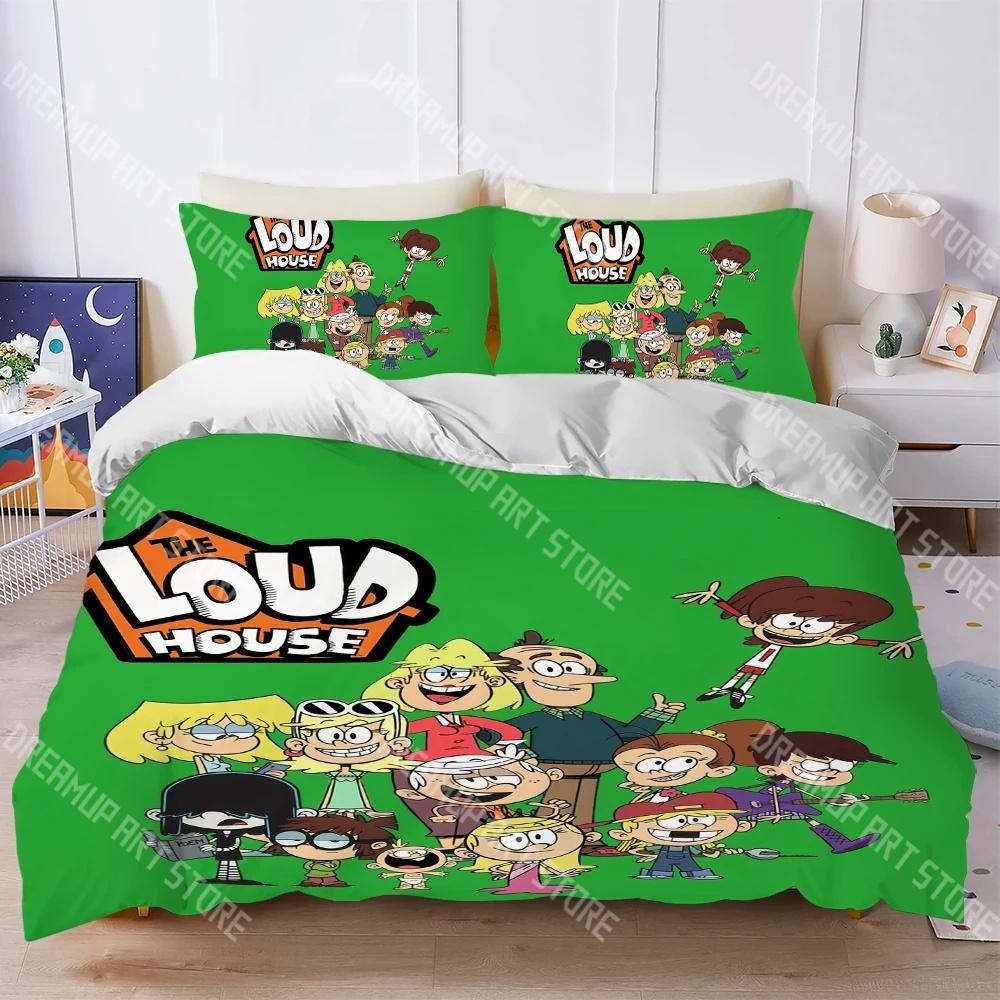 Fashion L-Loud Cartoon H-House Bedding Set Single Twin Full Queen King Size Bed Set Kids Bedroom Duvetcover Sets Bed Sheet Set