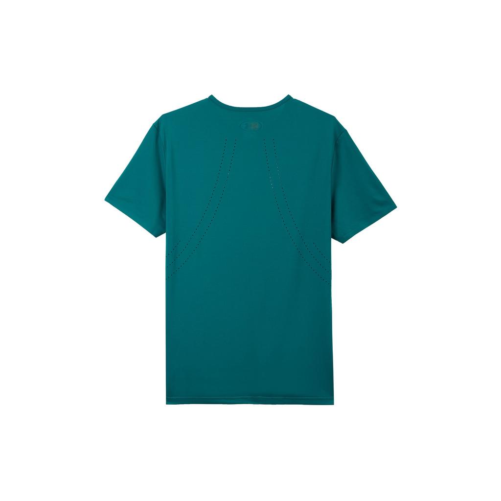 Under Armour Einfarbige Lässige Atmungsaktive Rundhals Kurzarm T-Shirts für Herren Oberteile Aqua 1383668-449