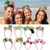 Flower Headband Hawaiian Decorative Flower Hairband Set Of 8 Beach Party Hair Hoop For Kids Adults Carnival Dress Up Floral