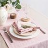 Handmade Modern Style 100% Linen Woven Dyed Square Napkins Eco-Friendly Reusable Soft Home Textile Dining Accessories 150g/m