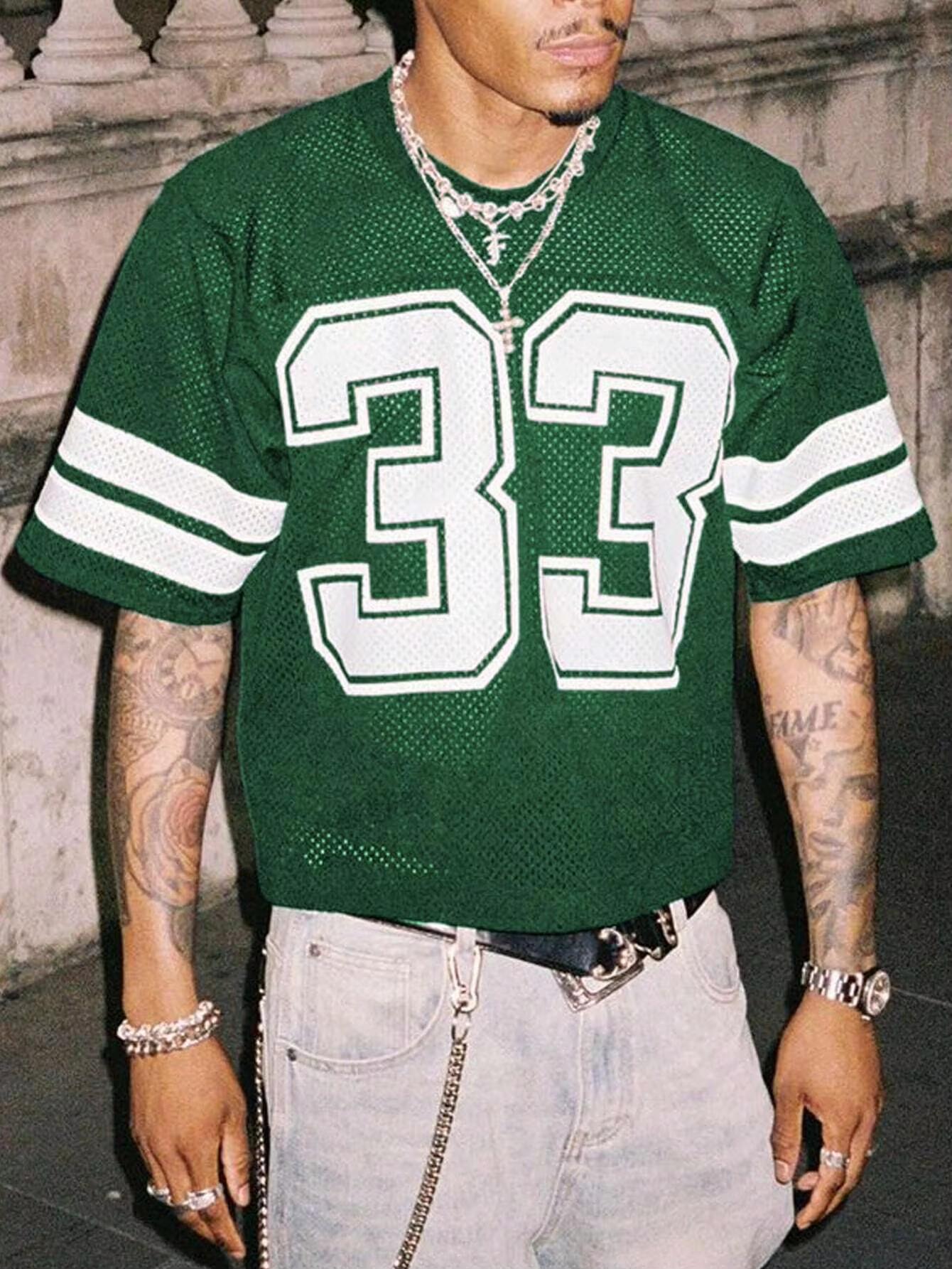 Huiteng10 Hete Verkoop Zomer Heren Mesh Sportshirt T-shirt Ronde Hals Los Modieus Streetwear Hip-Hop Stijl Korte Mouwen Casual Top 5XL