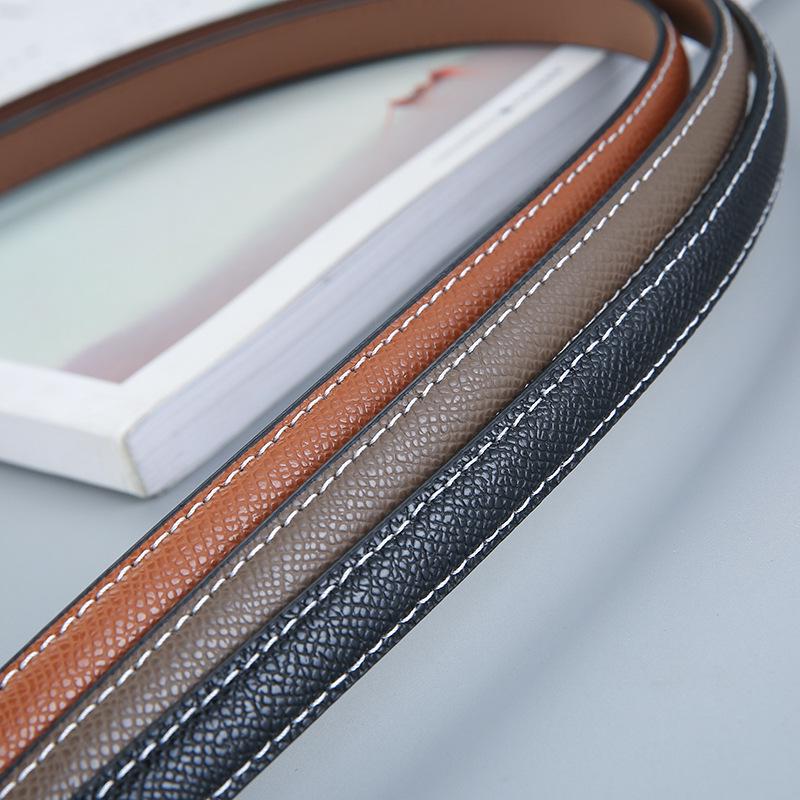Women's Genuine Leather Thin Fashion Belt - Versatile Decorative Ins Style Waistband for Jeans