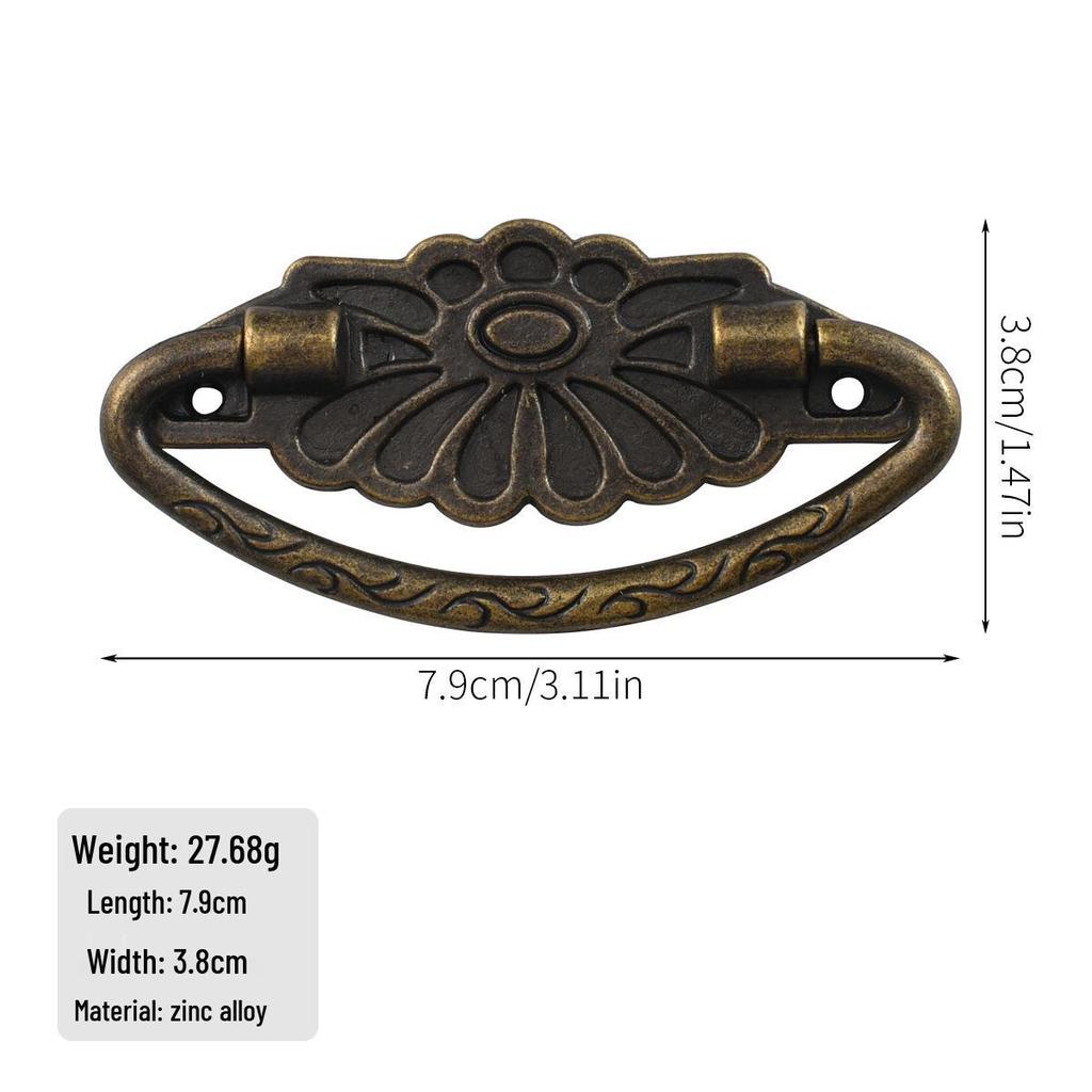 Jingmao Hardware European Modern Zinc Alloy Handle for Antique Wooden Box, Retro Drawer, and Wine Box