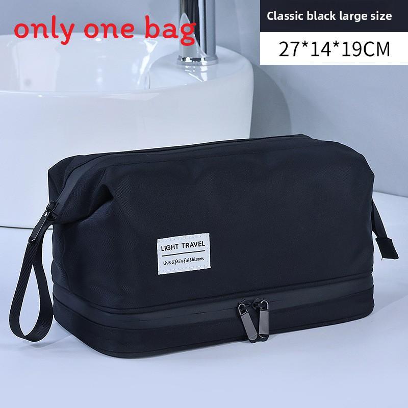 Men Travel Toiletry Bag With Dry Wet Separation And Waterproof Nylon Material For Business Trips