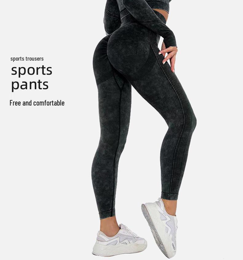 2024 Europäische & Amerikanische Nahtlose Yogahose Sexy Pfirsich-Lift Damen Leggings