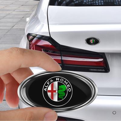 For 147 156 159 Stelvio Sportiva GT Mito TZ3 166 3D ABS Aluminium Car Emblem Body Rear Trunk Sticker Auto Accessories