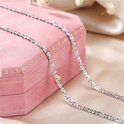 Copper Necklace 2mm Sparkling Collarbone, Sweater Chain, High Charm Jewelry Gift Women