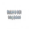Plated Vampire Fang Denture Set With Micro Inlaid Blue Zirconia Teeth Halloween Costume Party
