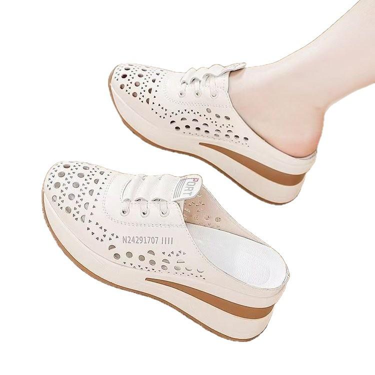 Open-cell Breathable Wedge Platform Thick-soled Women's Shoes - New Style, Versatile and Anti-slip