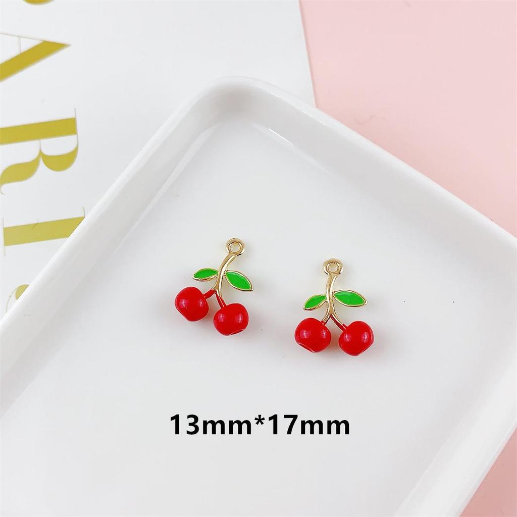 Colorful 3D Fruit Pendant Charms: Strawberry, Cherry, Pear for DIY Jewelry
