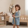 Hobby Horse with Wooden Stick Sturdy Soft Child-Friendly