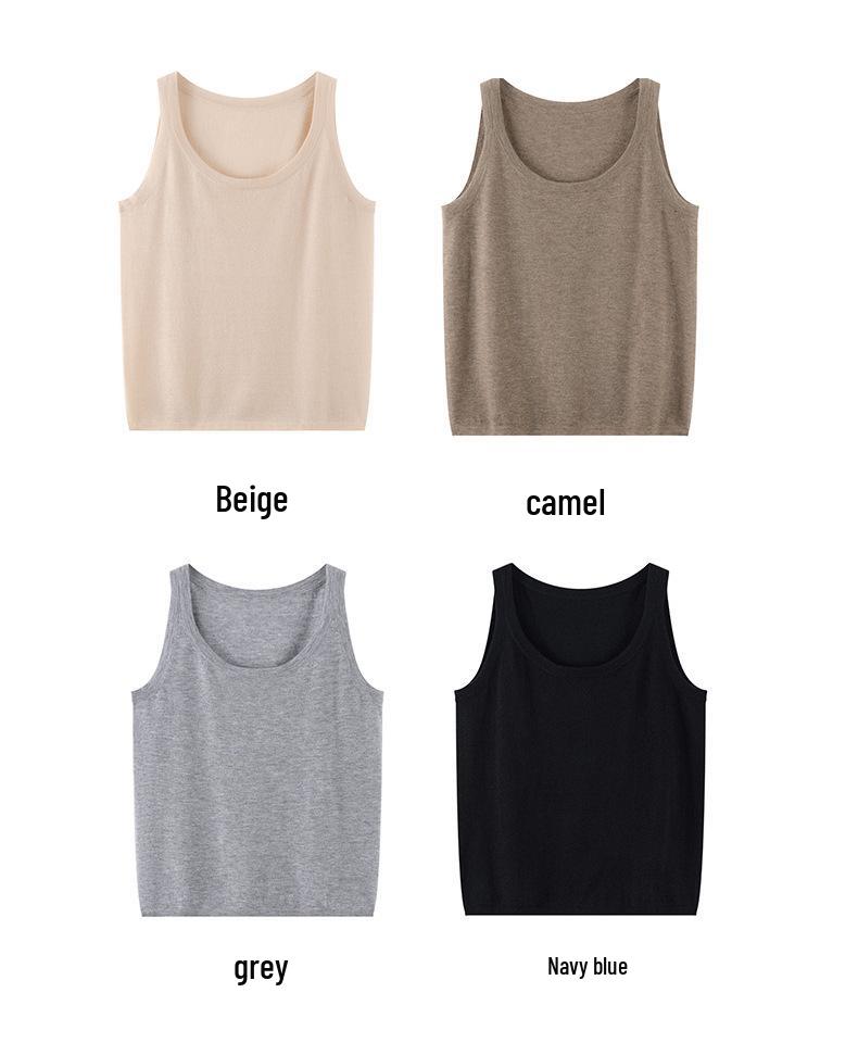 Women's Fine Spun Cashmere Camisole: Slim Fit, Sleeveless, Round Neck Tank Top