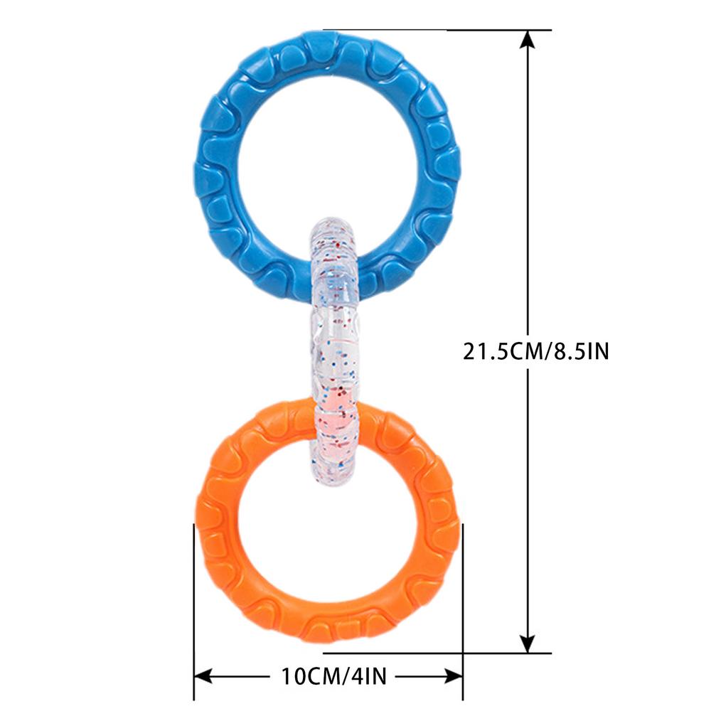 Tug Rings For Dogs 3 Rings Puller Dog Bite Toy Interactive Biting Game Pet Supplies Promotes Teeth Care Exercise Equipment For