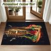 Crystal Velvet Square Rug Custom NameCristiano Ronaldo Pattern Non Slip Home Floor Decor Rug