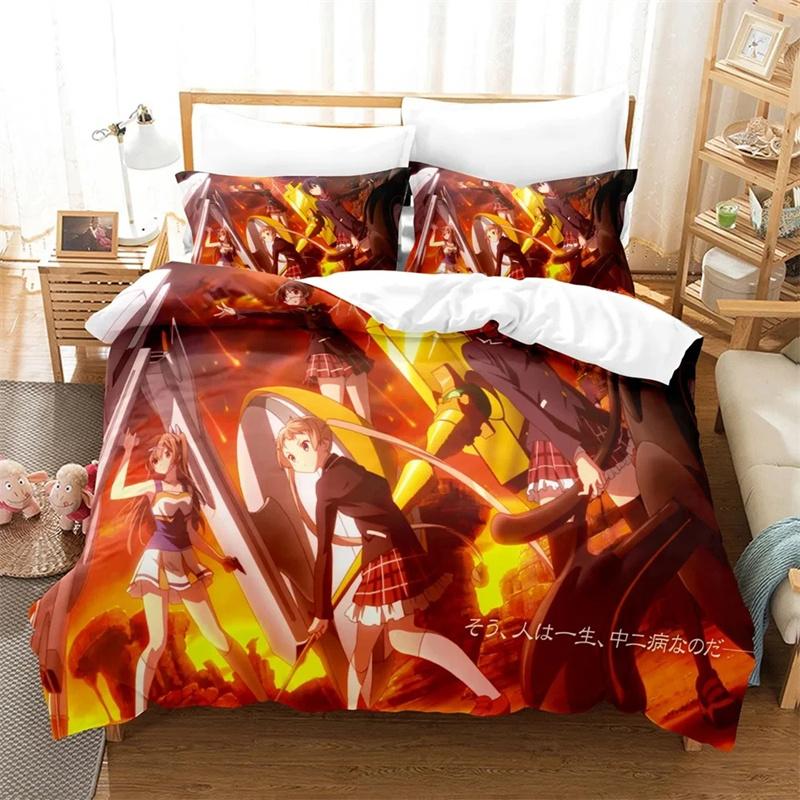 Anime Love Chunibyo & Other Delusions Rikka Bedding Set Boys Girls Twin Queen Size Duvet Cover Pillowcase Bed Kids Adult