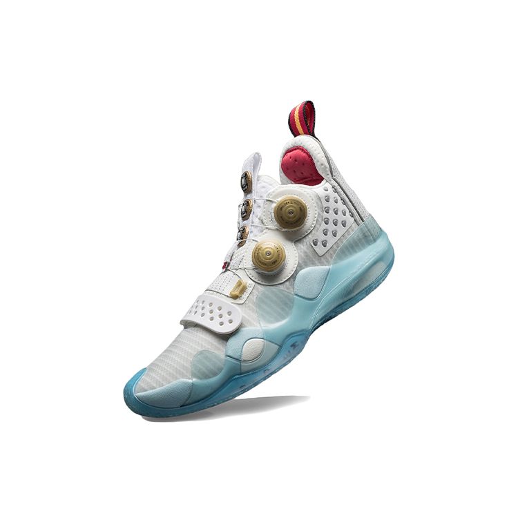 Li-Ning Way of Wade 8 Home Jersey Retirement Men Sneakers White Ice-Blue Red ABEP001-4