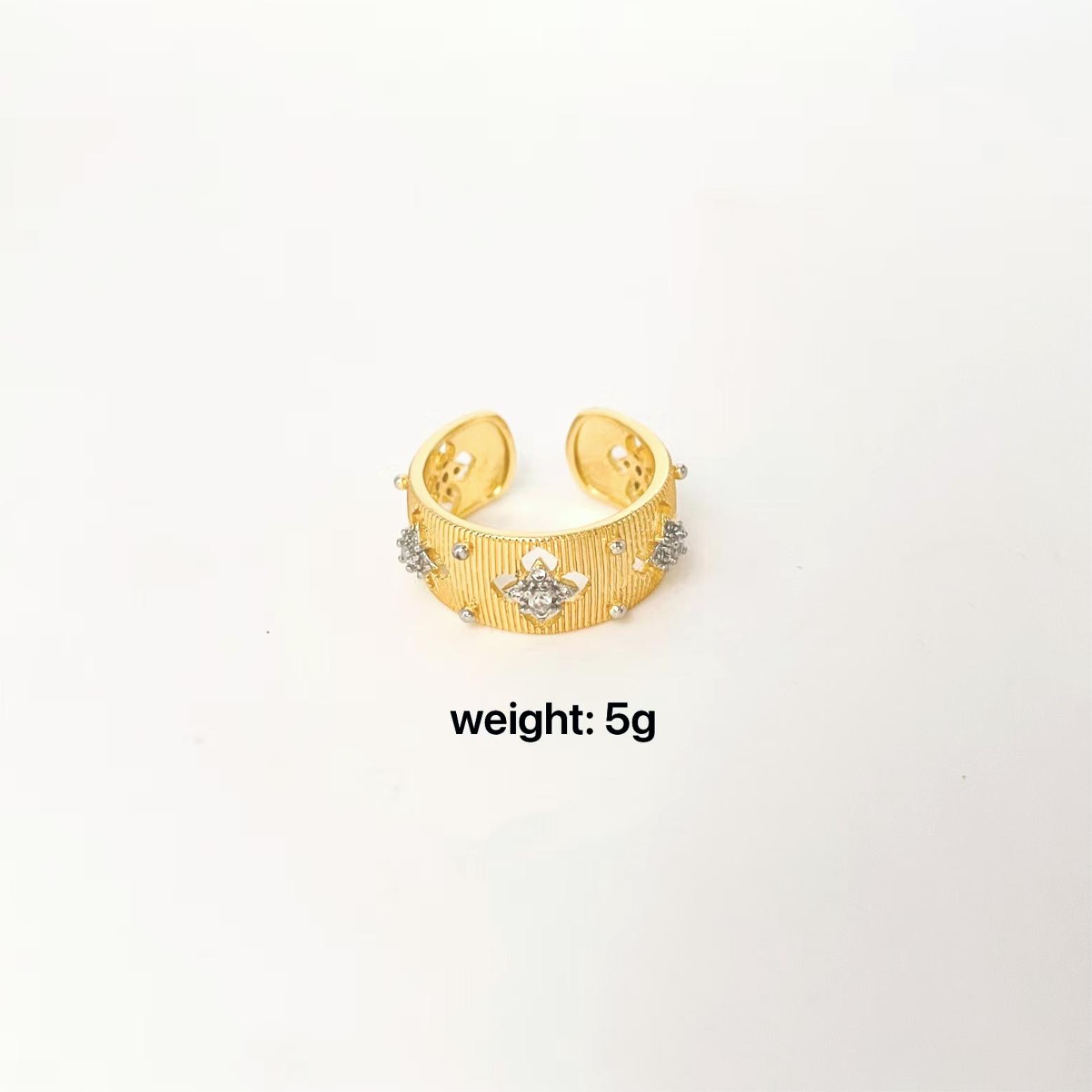 

Модное кольцо ручной работы в стиле суда с двухцветным золотым покрытием, гальваническое французское кольцо