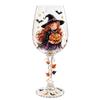 Unique Cup Halloween Wine Glass, Spooky Ghost Cat Witch Pumpkin Drinking Glass for Artistic Kitchen Drinkware Wines, Cocktails, Spirits, Holiday