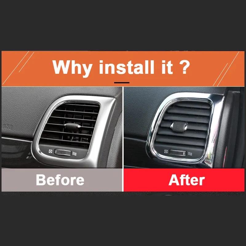For Jeep Grand Cherokee 2014 2015 2016 2017 2018  Car Conditioner Air Outlet Decoration Cover Trims Car Styling Accessories