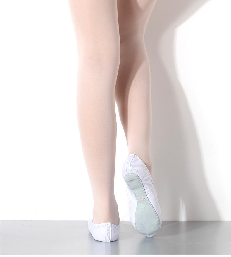 Korean Traditional White Hook Canvas Dance Shoes - Flat Indoor Practice Shoes, Model 10053