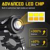 2X LED Spot Lights Motorcycle Auxiliary Headlight Yellow White Driving Fog Lamp