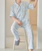 [Pink Zone] Seersucker Love Heart Men's Pajama Set [Shipped from Korea] 100% Authentic